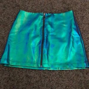 WORN ONCE !!!! Holographic Skirt